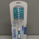 Dr. Brown's Deluxe Bottle Brush for Cleaning Baby Bottles, Nipples, and Sippy Cups with Suction Cup Stand and Vent Brush, BPA-Free, Blue, 1-Pack 