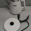 Hazel Quinn Electric Kettle - 1L/34oz Small Tea Kettle, 800W Fast Boil, All 304 Stainless Steel Interior, Double Wall for Cool Touch and Thermal, Auto Shut-Off, BPA-Free, Cordless - Pearl White