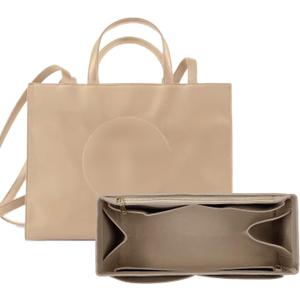 Purse Organizer Insert For Handbags,Bag Organizer Insert, Compatible with Alam BB and PM,Ella Tote,Telfar Medium, Book Tote M (Beige, X-Large)