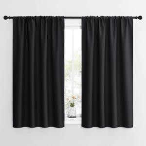 NICETOWN Black Out Curtain Panels for Kitchen - Energy Smart Decoration Thermal Insulating Blackout Drapes/Draperies for Small Window (2 Panels, 42 inches Wide by 54 inches Long)