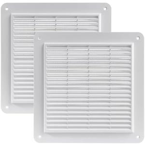 Vent Systems 10" x 10" Inch White - Pack of 2 Air Return Vent Cover - Air Vent Grille - Register Grill Cover - Screen Mesh - Wall Vent Cover/Louvered Vent for HVAC Vent, Home - Air Vent Covers