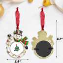 West style 2025 Christmas Tree Ornaments - Made of Zinc Alloy Glitter Powder Pendant 2x2 Inch Picture Frame Ornament for Pet and Baby Holiday Keepsake Gift (2025, Snowman)