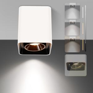 OKELI White Modern LED Dimmable Ceiling Light Fixtures for Hallway Kitchen Entryway, 20W 1300LM 2700K-6000K Flush Mount Close to Lighting, Cuboidal Ceiling-Lamps 3pack