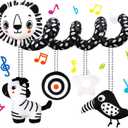 Black and White High Contrast Baby Toys - Sensory Infant Hanging Carseat & Stroller Toy for Newborns 0-6,6-12Months Perfect Easter Birthday & Baby Shower for Babies Boys Girls