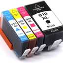 4 Pack Compatible Ink Cartridge Compatible with 910XL 910 Compatible with OfficeJet Pro 8010 8012 8020 8022 8023 8024 8025 8026 8028 8035(1set 4pcs)