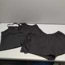 Women's Plus Size 2 Piece Pajama Set Floral Lace Cami Tank Top and Shorts Set Sleepwear
XXL