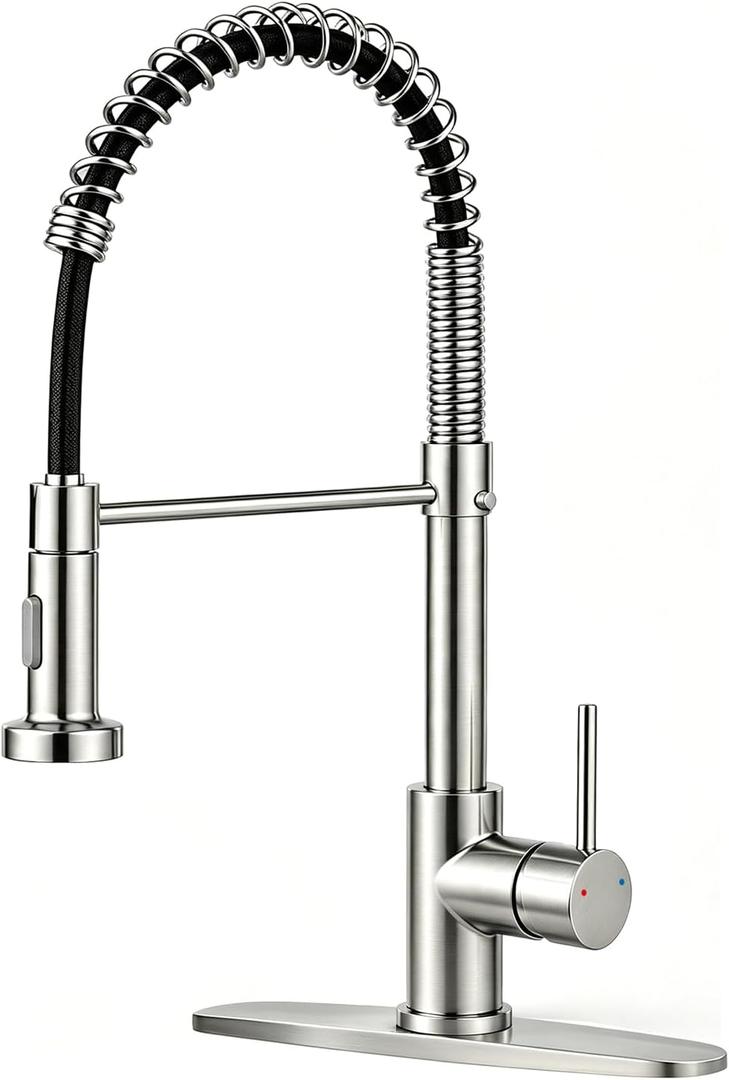 Kitchen Faucet with Pull Down Sprayer Brushed Nickel