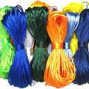 2 x Nylon Cord for Bracelet Making 1.5mm Nylon Cord Rattail Cord 20 Bundles 219 Yard Silk Satin Cord Satin Cord Nylon Cord for Jewelry Making Chinese Knotting Cord Strings for Bracelets