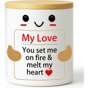 Valentines Day Gifts for Him Her Couple Anniversary Valentine's Day to My Love Candle for Wedding Engagement LDR Birthday Gift for Women Men Boyfriend Girlfriend Husband Wife Fianc Valentines Candle