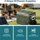12V Car Refrigerator, 68 Quart (64L) Electric Cooler for Car, Green
