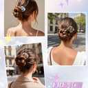 AWAYTR 4.7" French Hair Pin for Women - 4Pcs U-Shaped Hair Fork for Updos, Chignons & French Twists, Durable Acrylic, Secure & Elegant Styling for All Hair Types (Multicolor #2)