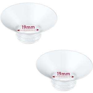 Flange Insert 2PCS 19mm Compatible with Momcozy M9/M6/M5/S12 Pro/V1 Pro/V2 pro, Spectra/Medela/Elvie/NCVI/TSRETE/eufy/Lansinoh/Paruu/MomMed Breast Pump 24mm Shields/Flanges (2pcs-19mm)