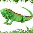 Syhood Lizard Stuffed Animals 37.4'' Realistic Plush Toy Lizard Toy Soft Plush Reptile Gift for Boys Girls Animal Lovers Birthday Easter(Emerald Green Iguana)