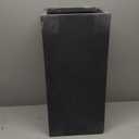 Kante 23.6" H Tall Rectangular Concrete Planter, Modern Square Diameter Plant Pot with Drainage Hole and Rubber Plug for Indoor Outdoor Home Patio Garden, Charcoal