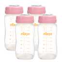 Matyz 4-PACK Breast Milk Collection And Storage Bottles (Pink, 8oz Each) - No BPA Breastmilk Storage Bottles With Lids - Pumping Storage Bottles For Philips Avent Medela Spectra Breast Pumps