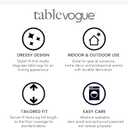 Tablevogue Machine Washable Polyester Solid Fitted Stain Resistant Table Cover Rectangular 96-inch Tablecloths for Events Wedding Special Occasions Table Cloth 8-Foot, White