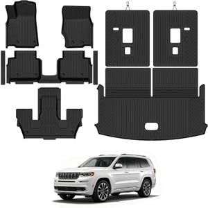Floor Mats for 2021-2026 Grand Cherokee L 6 Seats(W/o 2nd Center Armrest)