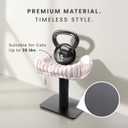 Modern Scratching Post for Indoor Cats - 15 High Cat Scratching Post with Bed Breeds - 15.7 x 11.6 Removable & Washable Cushion (Black Post with Pink Bed)