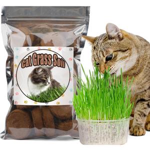 Organic Potting Soil for Indoor Cat Grass, Great Seedling Soil for Wheat Grass, Bermuda, Catnip, and All Indoor Herb Plants (10pcs-2.5qt)