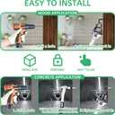 30 Pack Q Hanger Hooks with Safety Buckle, Windproof Screw Hooks for Hanging Outdoor String Lights, Ceiling Hooks for Plants, Christmas Lights & Patio Lights, Cups, 2.2 in