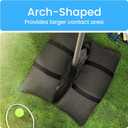Rhino BaseMate Umbrella Base Weights 4-Pack Fillable Sand Bags for Umbrella Base & Patio Stand | Durable Weatherproof Sandbag Weights for Outdoor Umbrellas, Arched Design, Holds Up to 49 lbs Each
