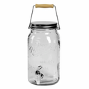 Mason Craft and More Glass Drink Dispenser with Lid - Clear