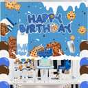 Milk and Cookies Birthday Party Supplies , Milk Cookies Baby Shower Party Decorations Banner, Backdrop,Cake Topper,Ballons,Chocolate Chip Cookies and Milk Gender Reveal Decorations