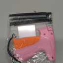 Stitch Gun for Clothes - Handheld Stitch Gun Quick Clothing Fixer - Tagging Gun - Includes 6 Needle, 1000 Black Fasteners & 1000 White Fasteners (Pink/Orange)