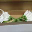 Letjolt White Calla Lily 20Pcs Artificial Flowers Bouquet for Wedding Bride Shower Blessing Gift Home Decoration Faux Calla Lilies Flower, 20 Pieces