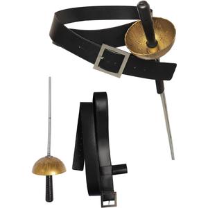 Kids Cosplay Sword Adjustable Leather Holder Belt Medieval Pirate Cat in Boots Costume Accessory