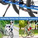 VECKUSON Kickstand for Kids Bike, Bicycle Kickstands Center Mount,  Bicycles Adjustable Aluminum Alloy Kickstands for 16-18-20inch Mountain Bike, Red