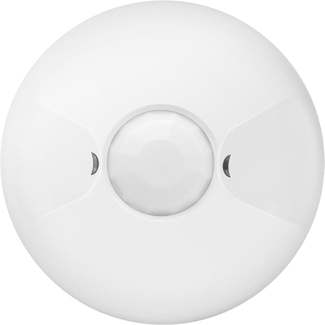 ENERLITES - MPC-50V-STICKER Ceiling Occupancy Sensor by PIR Ceiling Sensor for Junction Box Installation, MPC-50V, White