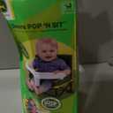 Bright Starts John Deere Pop 'N Sit Portable Booster Chair, Floor Seat, Indoor/Outdoor Use, Compact Fold, Green and Yellow, 6 Mos - 3 Yrs