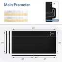 Neoaider Slatwall Panel 8 FT x 4 FT, Interlocking Slat Wall Paneling, Wall Mounted PVC Wallpanel, Suitable for Garage Storage and Organizer, Slatwall Board, Shelves - Black