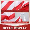 Preboun 4 Pcs Carnival Circus Tent Decor Backdrop 6 x 3 ft Red and White Indoor Reading Nook Hanging Party Decoration Canopy for Home Outdoor Circus Festive Birthday Candy Theme Party Photography, 10.6"W x 14.2"L