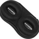 WATCHPOD Double Watch Travel Case Storage Holder Box for 2 Watches | Dual Tough Portable Protection w/Zipper Fits All Wristwatches & Smart Watches Up to 50mm (Black)