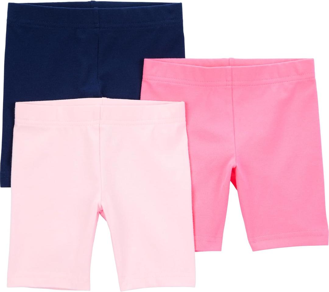 Simple Joys by Carter's Toddler Girls 3-pack Bike Shorts, pink, navy, 3T