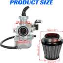 YOXUFA 22mm PZ22 Carburetor Carb with 7/8 Twist Throttle Cable Grip for 125cc 110cc Apollo RFZ Coolster SSR TaoTao CRF50 Xpro Pit Dirt Bike ATV Quad 4 Stroke Chinese Parts