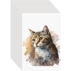 150PCS 7x10 Watercolor Paper Bulk, 140lb/300g Cold Press Thick Water Color Paper Pad for Kid Child Adult, White Art Paper for Drawing Painting Markers Gouache, Textured Cotton Paper Sheets