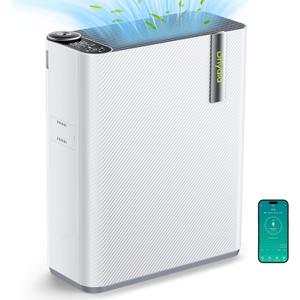 Air Purifiers for Home Large Room Up to 1732Ft², Air Purifiers for Bedroom with Humidifier, Smart WiFi, Air Quality Monitor, Quiet Sleep Mode, Pet Air Purifier for Odor, Dust, Smoke, KJ01-White