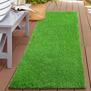 XLX TURF 2FTX6FT Artificial Grass Runner Rug - Thick Outdoor Realistic Pets Friendly Fake Grass Pads for Dogs Potty Patio Balcony, 1" Pile Height