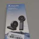 JISULIFE Handheld Fan Life7  Ultimate Flexibility: High-Power Motor, LED Display, 19.5 Hrs Cooling, 5000mAh Rechargeable, 5-Speed, Foldable Design, 3-IN-1 Portable Fan for Travel Cruise Beach(Black)