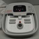 HOSPAN Collapsible Foot Spa with Heat, Bubble, Red Light, and Temperature Control, Foot Bath Massager with 8 Shiatsu Massage Rollers, Pedicure Foot Spa for Relaxation and Stress Relief (Gray)