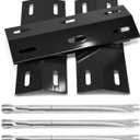Grill Replacement Parts for Ducane 30400040 Parts, Repair Kit for Ducane Gas Barbecue Grill 3100, 3200, 3400, Burner Tubes and Porcelain Steel Heat Plates Shield