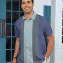 KYKU Hawaiian Shirt for Men: Tropical Summer Beach Short Sleeve Button Down Shirt with Pocket (Blue, S)