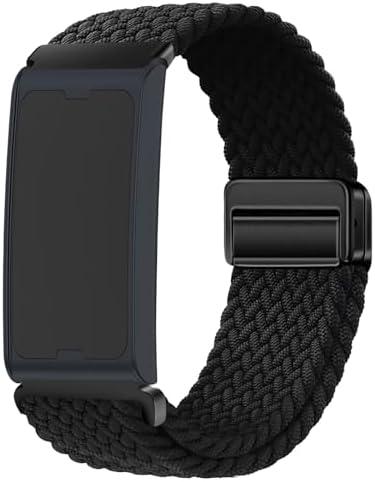 PONATTENO Braided Band Compatible for Amazfit Helio Strap/CMF Watch 3 Pro, Magnetic Buckle Design, Breathable Soft Elastic Sport Wristband for Helio Strap Fitness Tracker