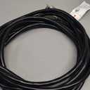 POWGRN 25 Ft 10AWG Black Outdoor Extension Cord Waterproof Heavy Duty 10 Gauge 3 Prong, Flexible Cold-Resistant Power Cord Indoor & Outside with Lighted Indicator End, 15Amp 1875W SJTW ETL Listed