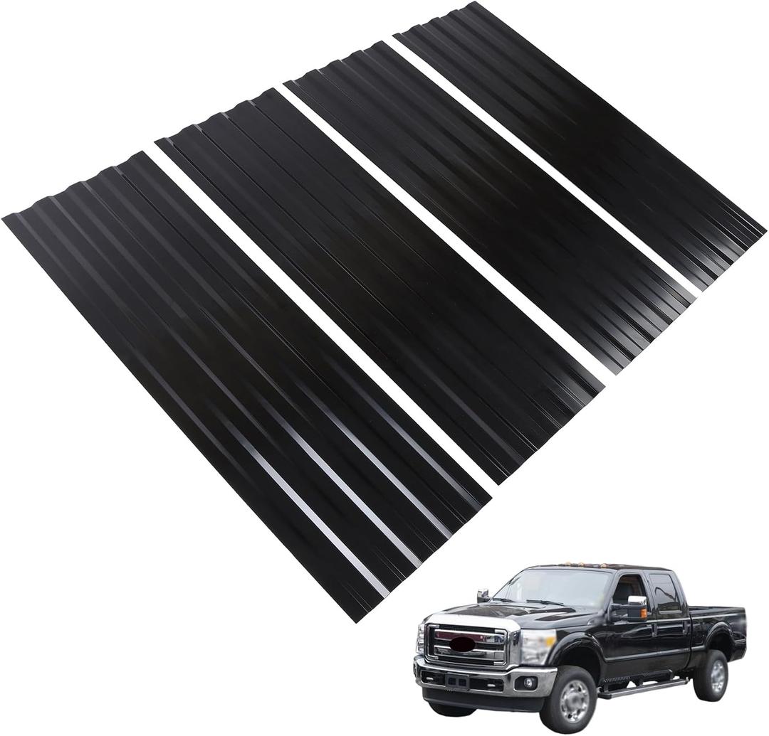 WFLNHB 4Pcs Black Steel Truck Bed Floor Patch Panel Replacement for F250 F350 F450 1999-2016 926-881