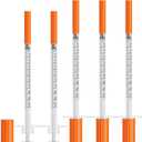 Syringes 0.5ml 31G 5/16" 8mm Needle U-100 1/2cc Syringe Disposable Lab Supplies, 100 Pack
