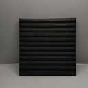 Art3d Slat Wall Panel, 3D Fluted Textured Panel 12-Tile 19.7 x 19.7in. - Black (Square - Black)